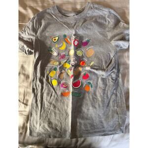 Cat & Jack grey vegetable Shirt size 8-10